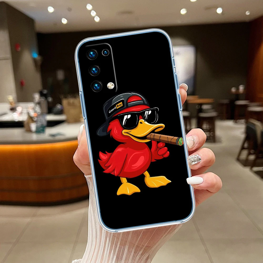 Cartoon Duck Transparent Phone Case