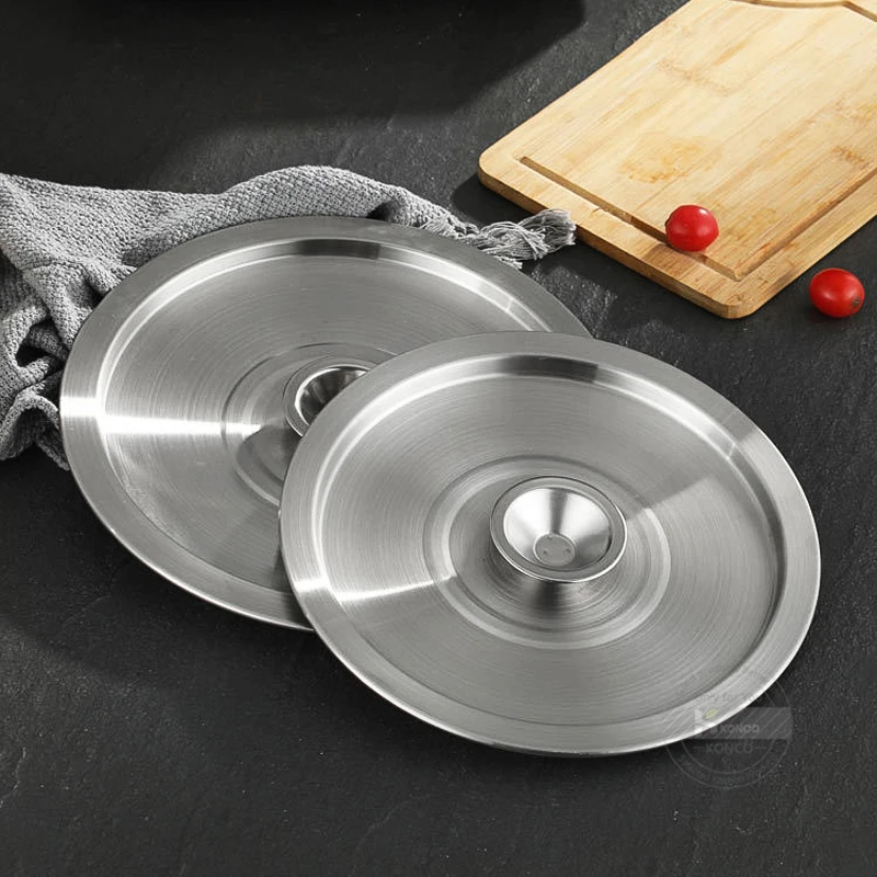 Stainless Steel Pot Lid 20/22/24cm Universal For Pots Round Wok Household Kitchen