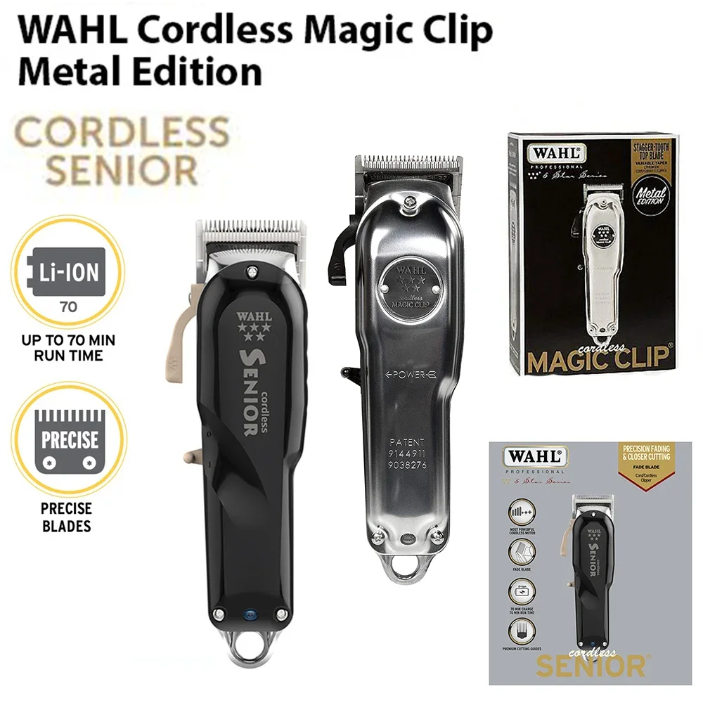 

WahI Senior Professional 5 Star Magic Clip Cordless Hair Clipper With 70 Minute Run Time For Barbers and Stylists