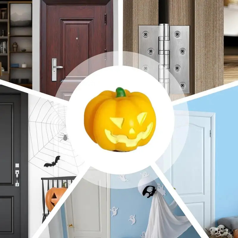 Hinge Head Home Decoration Door Hinge Pin Topper Pumpkin Bat Heads Funny Resin Door Topper Halloween Theme Decoration For