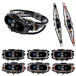 Strap For Xiaomi Mi Band 6 5 4 3 Trendy Vintage National Style Watch Strap For Mi Band 4 Bracelet Wristband Watches Accessories