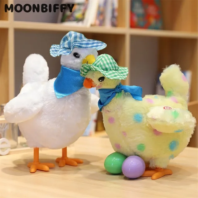 Hen Laying Eggs Plush Chicken Stuffed Toy Electronic Plush Toy Dancing Singing Anti-Stress Gadget Funny Christmas Gift for Kids 2