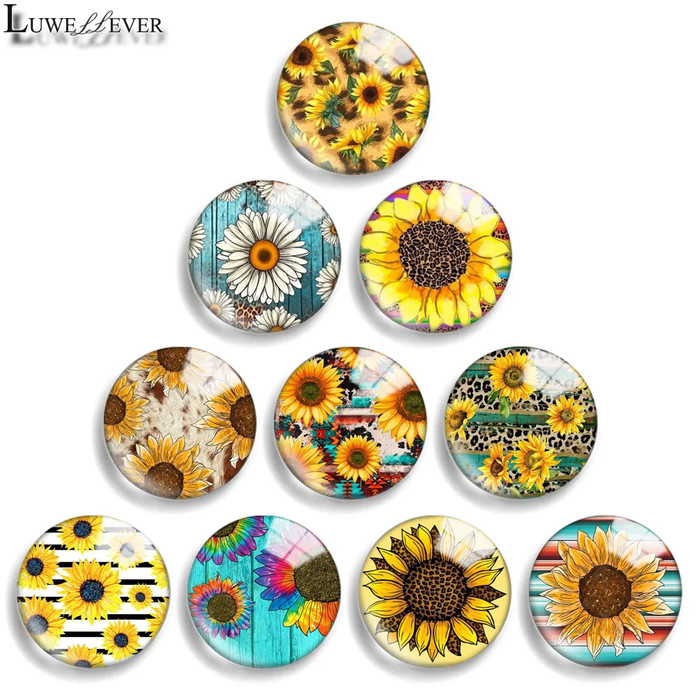 12mm 10mm 20mm 25mm 30mm 40mm 843 Leopard Sunflower Mix Round Glass Cabochon Jewelry Finding 18mm Snap Button Charm Bracelet 10mm 12mm 14mm 16mm 20mm 25mm 369 12pcs lot flower mix round glass cabochons jewelry findings 18mm snap button charm bracelet