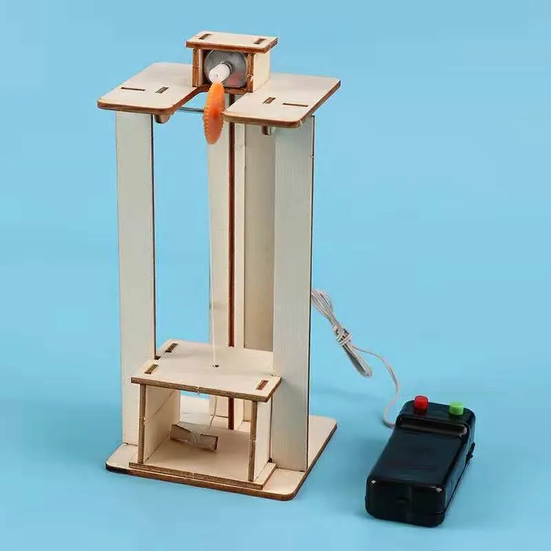 Kit de modelo científico DIY para crianças - Brinquedo educacional de elevador caseiro Popularização de produção de tecnologia em pequena escala