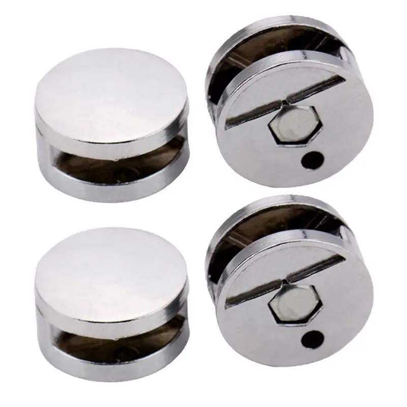 Mirror Holder Clips Bathroom Mirror Hinger Fixed Accessories Glass Zinc Alloy Wall Bracket Clamp Glass Wall Hanging Fixing Set glass fasteners mirror fixing kit