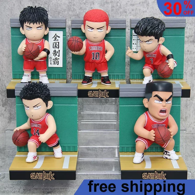 

SLAM DUNK Anime Figures Sakuragi Hanamichi Rukawa Kaede Miyagi Ryota Mitsui Hisashi Akagi Takenori PVC Model Doll Gift Toy