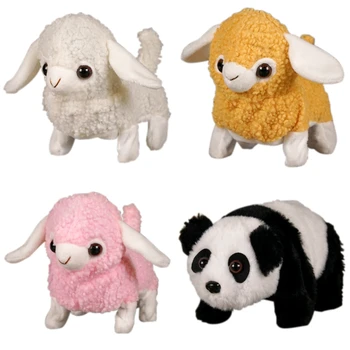 Cute Sheep Electronic Interactive Plush Toys Kawaii Panda Walking Simulation Realistic Stuffed Animals Peluche Dolls Gifts Kids 1