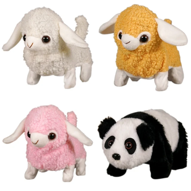 Cute Sheep Electronic Interactive Plush Toys Kawaii Panda Walking Simulation Realistic Stuffed Animals Peluche Dolls Gifts Kids 1