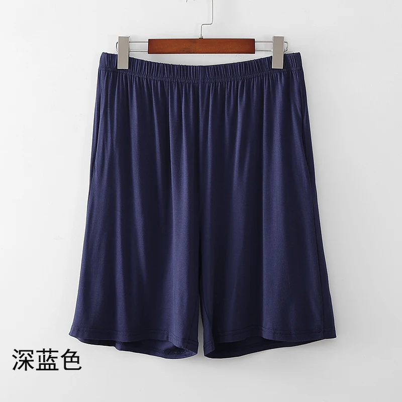 Calças Curtas Masculinas de Modal Soltas para o Verão, Leves, Confortáveis e Respiráveis, Crimento de Cinco Quartos, Alta ...