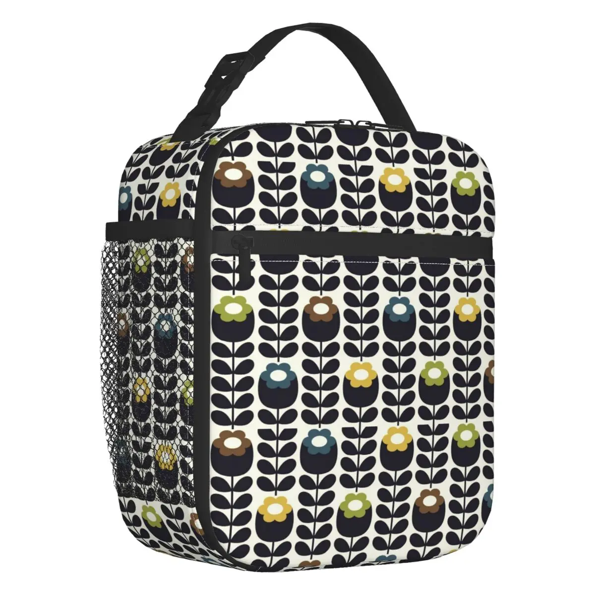 

Термоизолированные ланч-пакеты Orla Kiely, Портативный Ланч-контейнер в скандинавском стиле с цветочным рисунком для работы, школы, многофункциональная коробка для еды