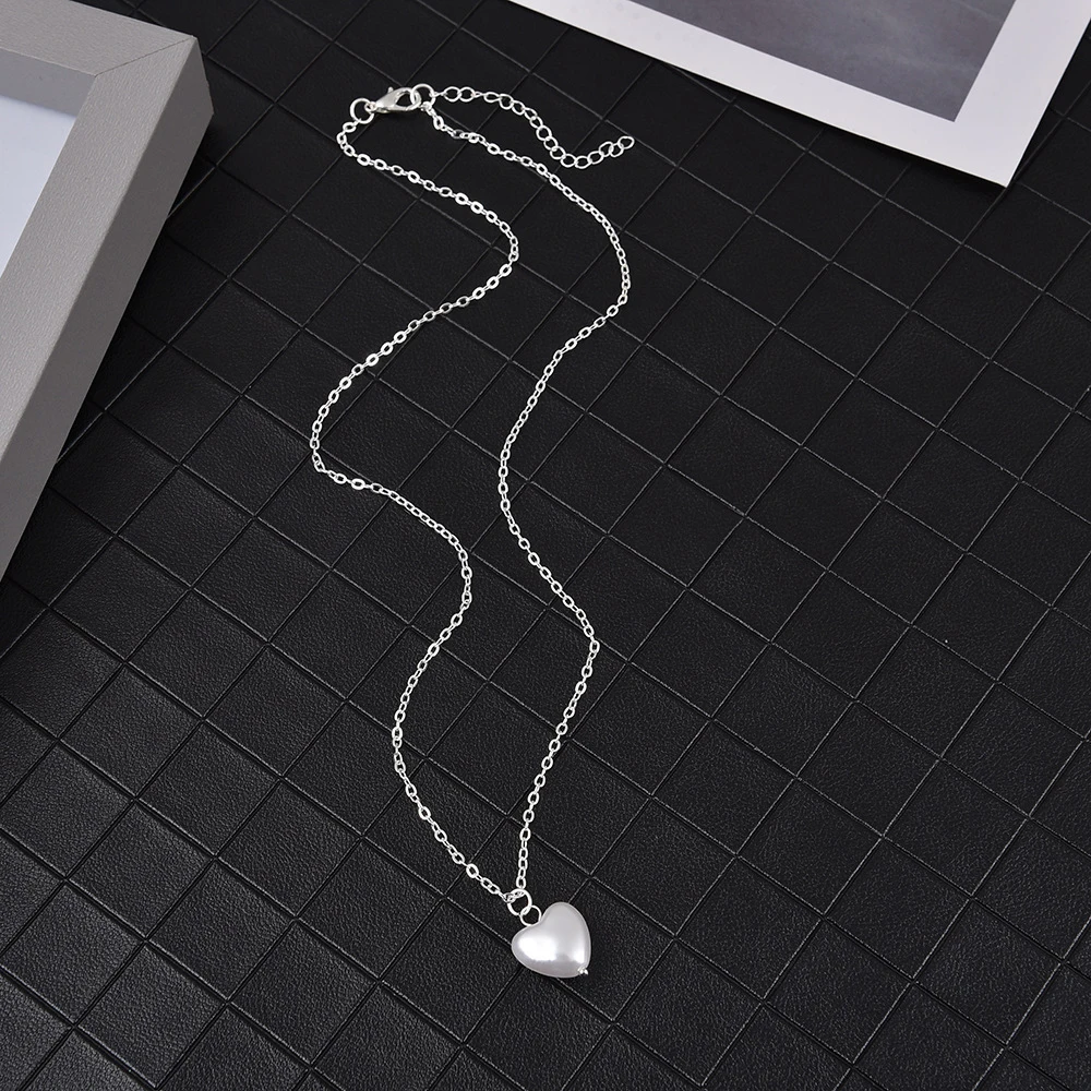 Women Two Layers Choker Necklace With Pearl Pendant