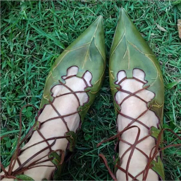 2023 mittelalter liche gotische Retro Elfen hexe Blätter Schnürschuhe für Frauen Männer Cosplay Kostüm Karneval Party Ritter Stiefel Zubehör – Detail 10