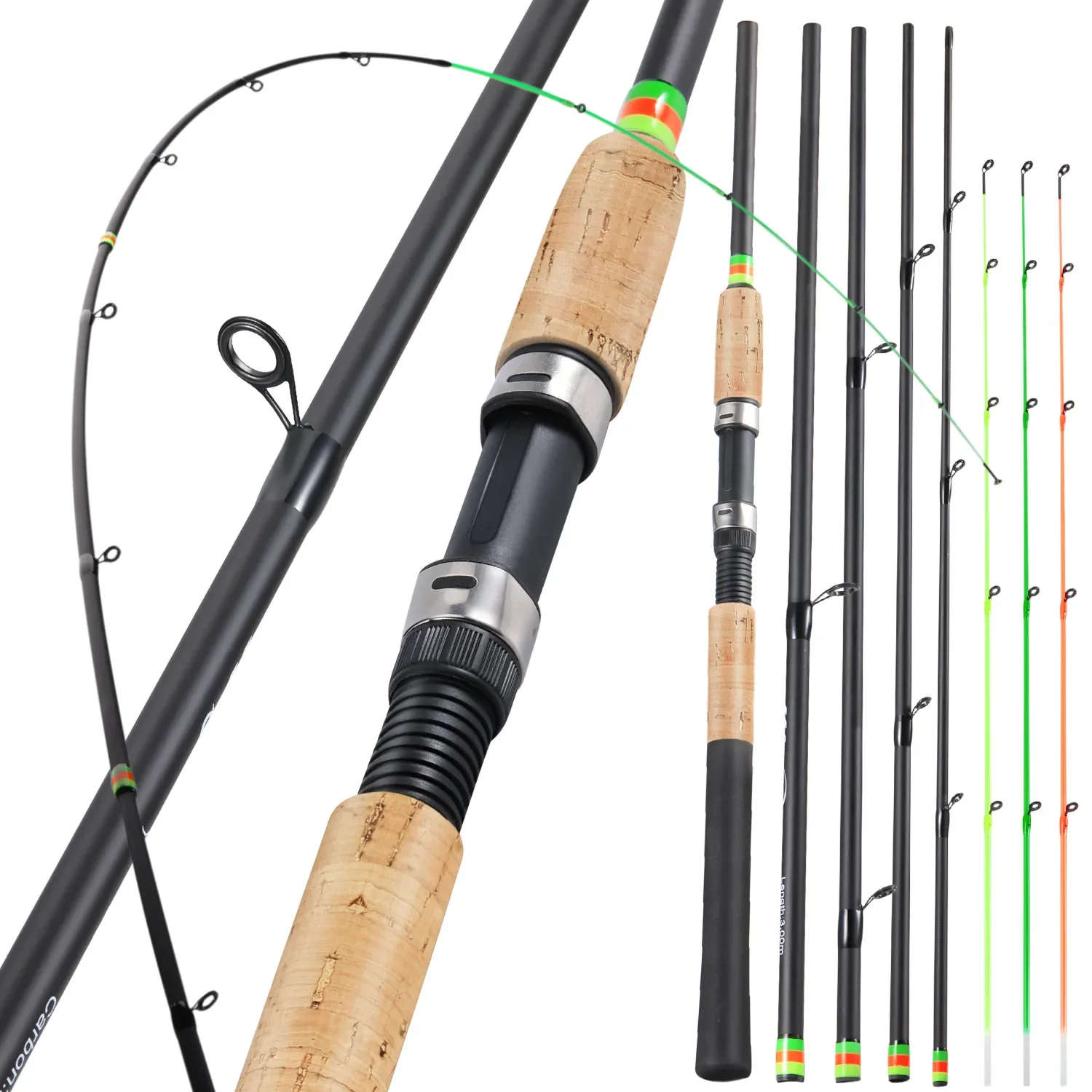 SougayilangFeederFishingRodCorkHandleSpinningFishingRods3MLM