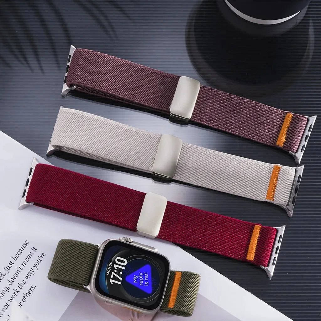 Breathable Nylon Loop Strap for Smartwatch - Adjustable & Comfortable Wristband