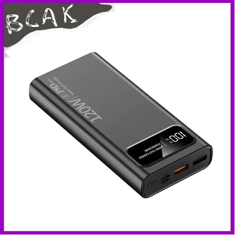 고품질 BCAK 신형 120W 스타일 파워뱅크 20000mAh 초고속 충전 대용량 모바일 신형 전원 공급 장치