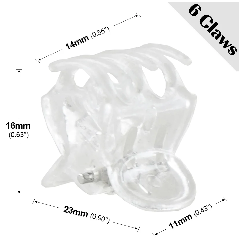 30-1000PCS Transparent 6 Claws Orchid Clips Plastic Butterfly Flowers Support Clear Fixer for Garden Vine Stem Plants Climbing plant clips plastic plant clips