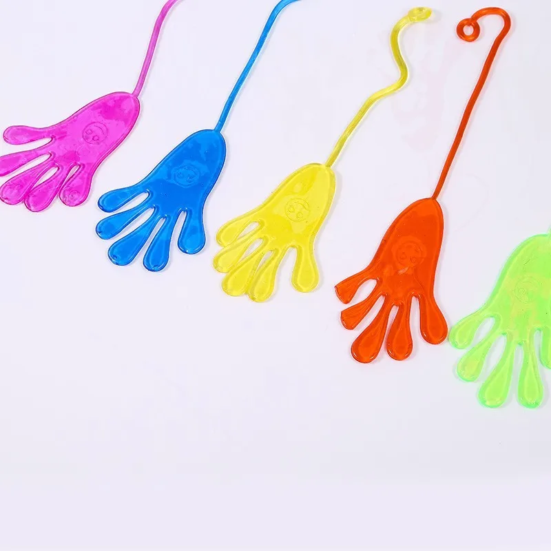 5-50 Uds. Niños divertidos juguete de manos pegajosas Palma elástica pegajosa Squishy Slap Palm juguete novedad regalo fiesta juguetes cumpleaños para niños