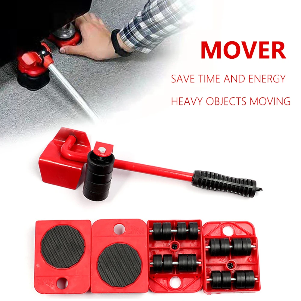 Furniture Mover Heavy Duty Lifter Transport Tool Wheel Bar for Lifting Moving Furniture Helper Moving Stuffs Device Hand Tool