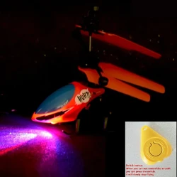 Mini Infrared Induction Flying Drone with Flashing Lights - Perfect Outdoor Helicopter Toy Gift (Red)