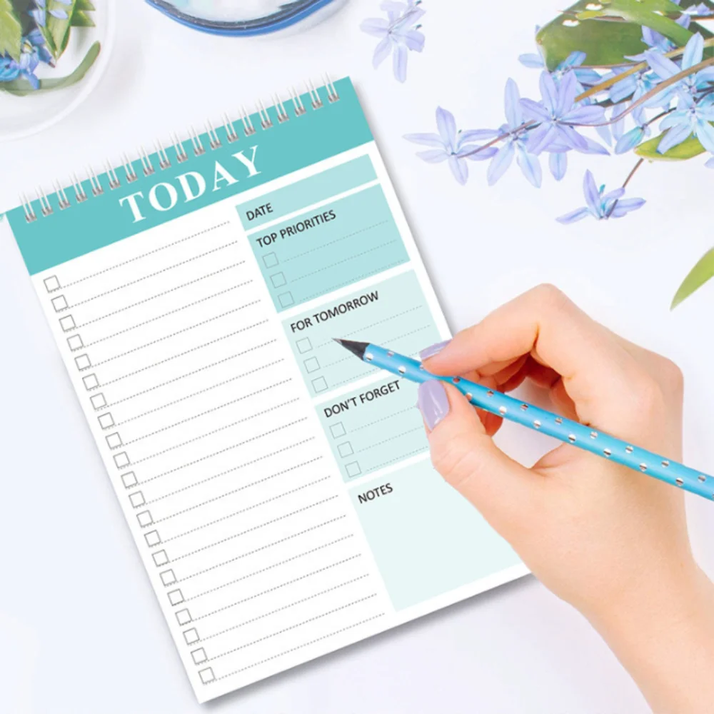 Wide To Do Planner 주간 계획 메모장 일정, 문구 플래너 목록 패드, 최신 A5 노트북 플래너