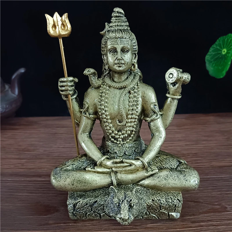 proteína podar Anormal Estatua de Shiva de Color bronce, figura de Buda de Ganesha Vishnu,  escultura para habitación, oficina, decoración del hogar, dios de la India,  artesanías Feng Shui| | - AliExpress