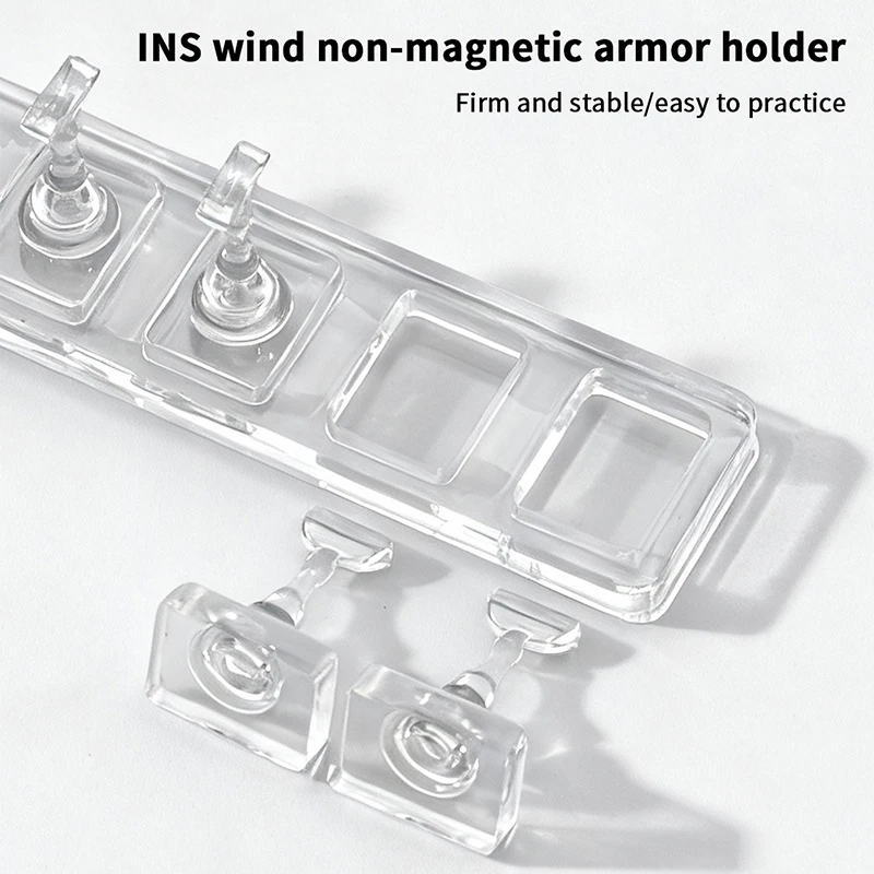 1/5/10 Grid Non-Magnetic Nail Stand Reusable Nail Tips Display Holder Nail Polish Sample Rack Manicure DIY Nail Art Supplies