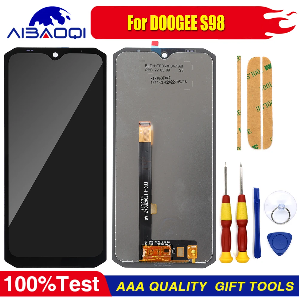 

New Original Touch Screen LCD Display LCD Screen For DOOGEE S98 S98 Pro S99 Replacement Parts + Disassemble Tool+3M Adhesive