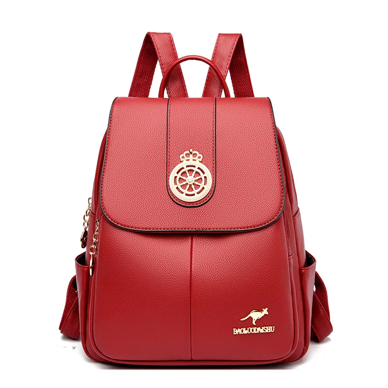 Women Fashion Backpack Quality Leather New Fashion Shoulder Ladies HighCapacity Travel Backpack Schoolbag Girls mochila feminina 2