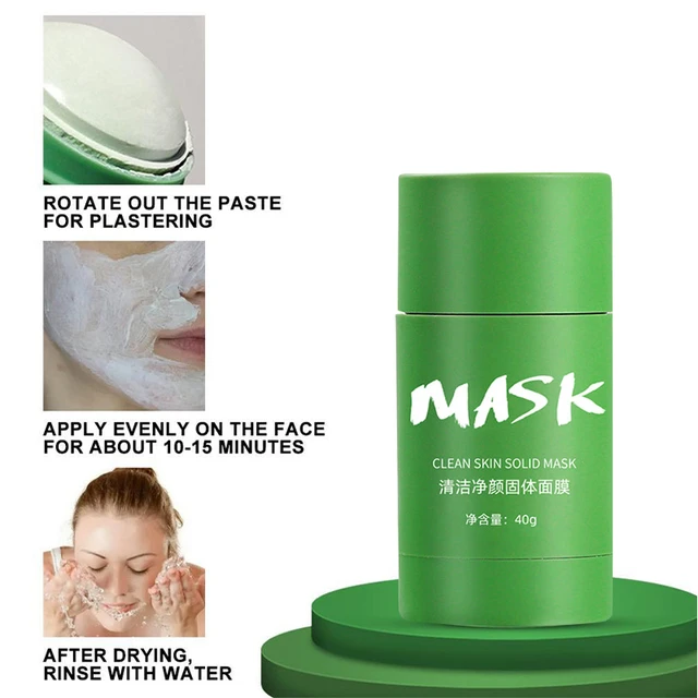 Mascarilla de limpieza de té verde, palo de limpieza de puntos negros,  aplicar hidratante, acné, encoge los poros, máscara de Limpieza Profunda,  40g - AliExpress