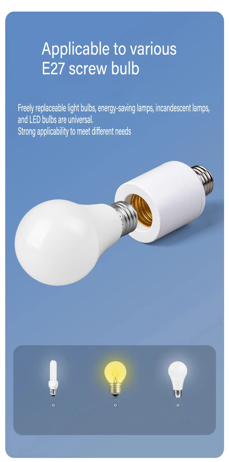 E27 Led Lamp Base with Wireless Remote Control Smart Timer Sfacfe0abb101445d912c64876c4e7e533