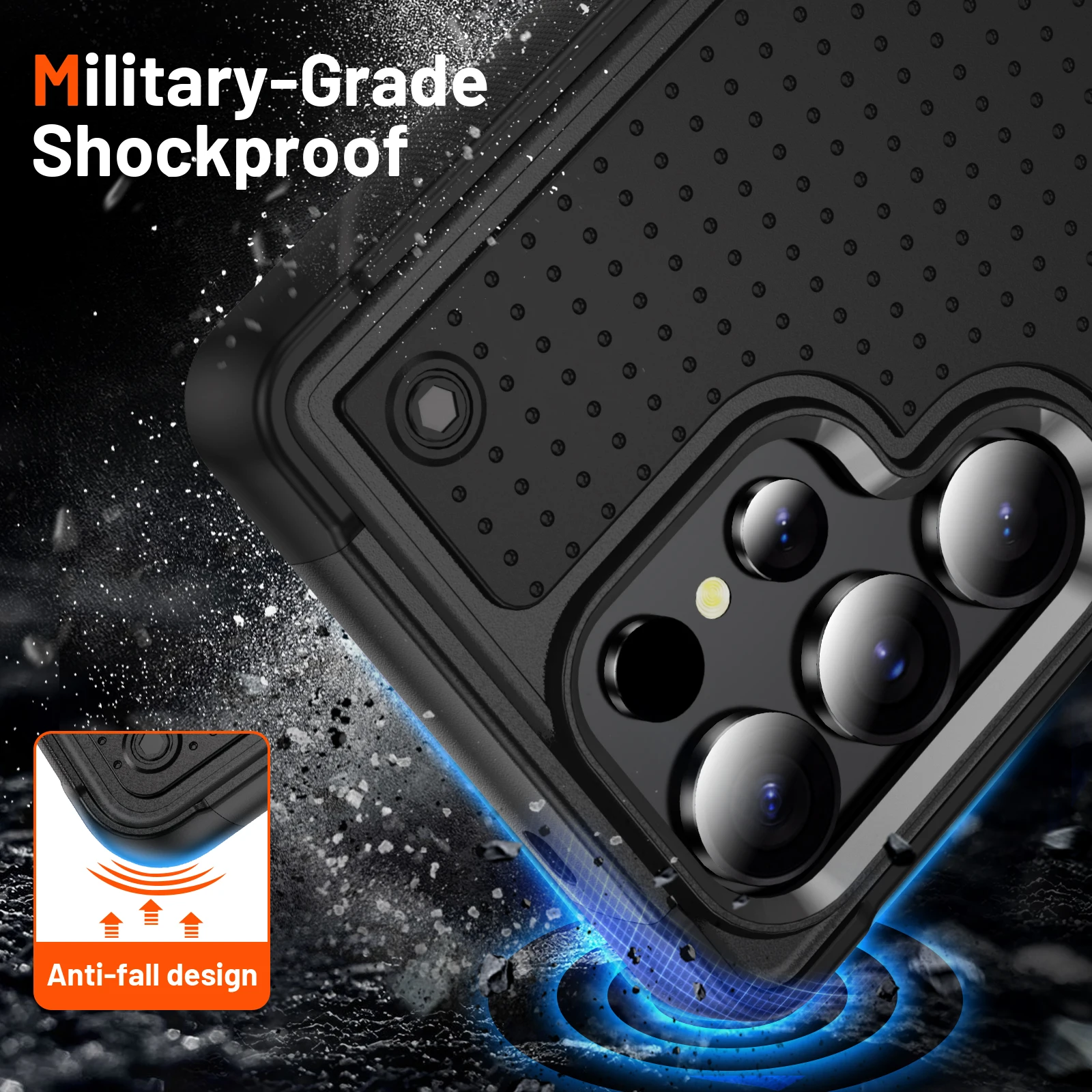 Rugged Three-Layer Military Grade Phone Case