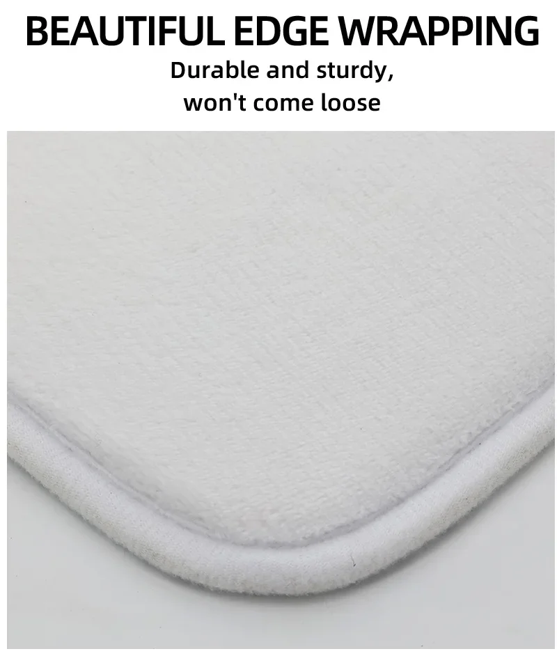 VIKAMA Badezimmermatte mit Ozeanwelt-Muster, rutschfeste Türbodenmatte, Duschraumteppich, saugfähige Badewannen-Fußmatte, Heimdekoration – Detail 9
