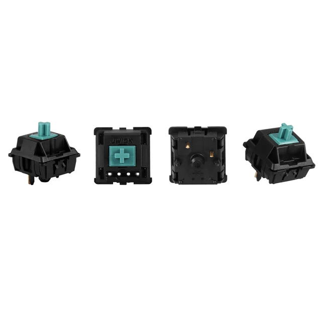Boba Black U4T V2 Mechanical Keyboard Switches - 62g Tactile Thocky Switches, 5-Pin (30 Pack)
