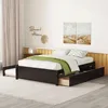 FULL BED WITH TWIN SIZE TRUNDLE AND TWO DRAWERS FOR ESPRESSO COLOR 4