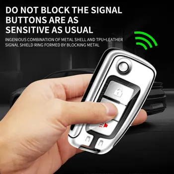 Custodia per chiave a scatto per auto in pelle di metallo Shell per Nissan Qashqai J11 X-trail Murano MAXIMA ALTIMA Juke Protector Fob accessori - Custodia per chiave a scatto per auto in pelle di metallo Shell per Nissan Qashqai