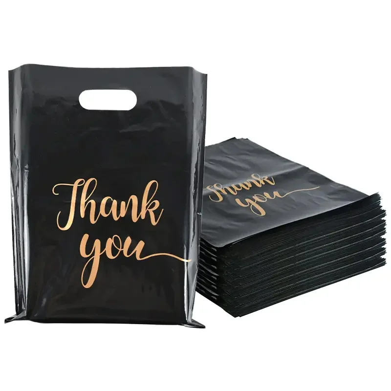 Gift Bags 50/100pcs Medium-thick Flat Mouth Hand-held Plastic for Clothing/Sock