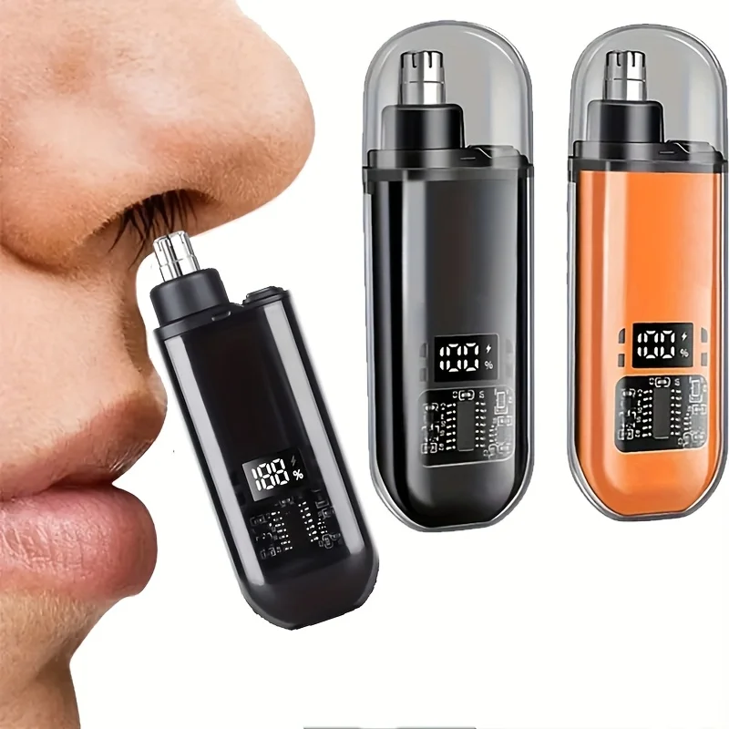 Recortador de vello de nariz y orejas recargable, recortador y afeitadora de vello facial y cejas, eléctrico USB para hombres y mujeres, regalo ideal para el Día del Padre