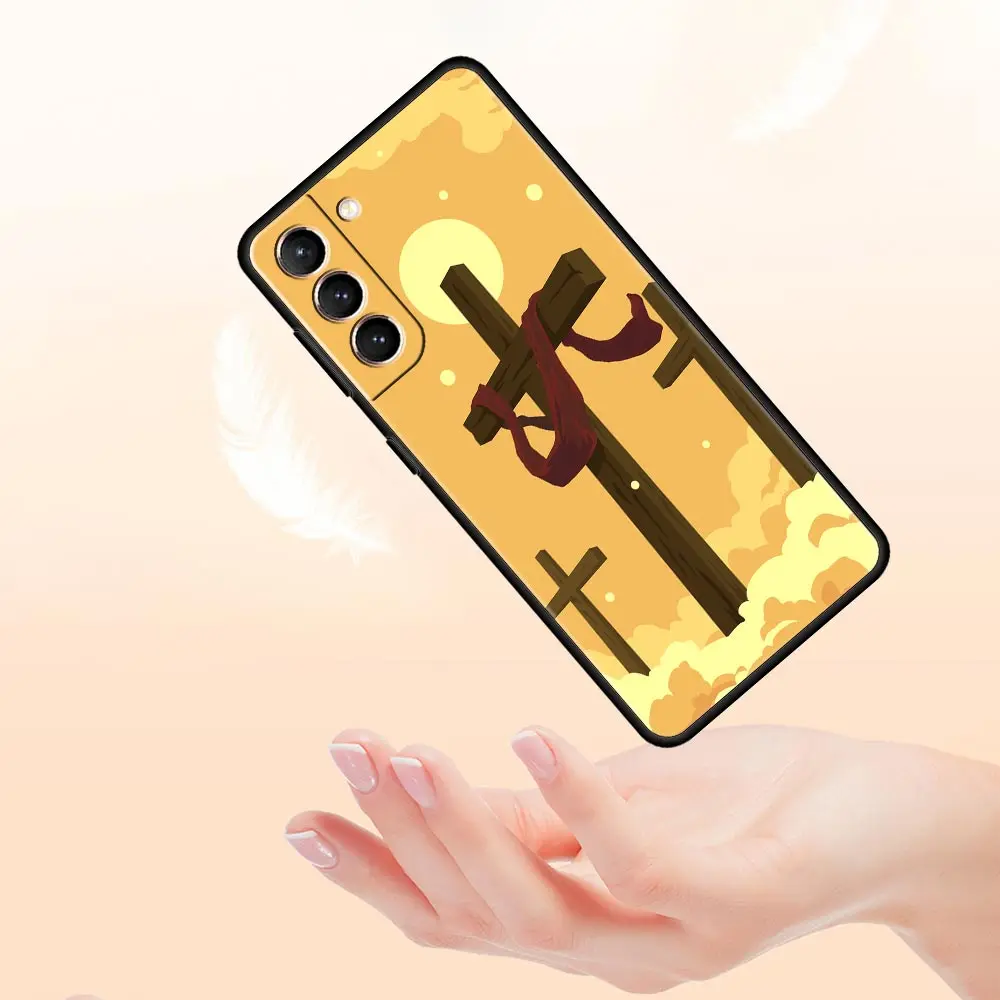 Faith Christian Religious Jesus Clear Phone Case - Black Cover