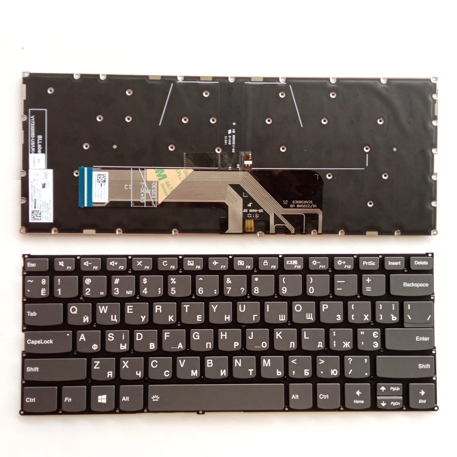 

New FOR Lenovo Yoga 530-14ARR Yoga 530-14IKB Laptop grey Keyboard RU With Backlit