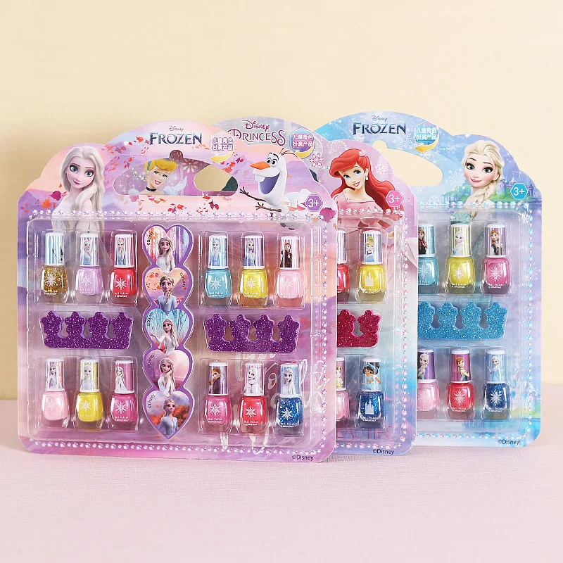 Disney Kids Frozen Nail Polish Baby Girl Elsa Princess Makeup Toy Nail Set