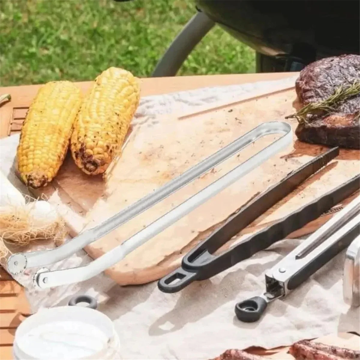 BAAU Stainless Steel Barbecue Sausage Twisting Tongs Barbecue Camping Outdoor Cooking Tools Outdoor Cooking Tools