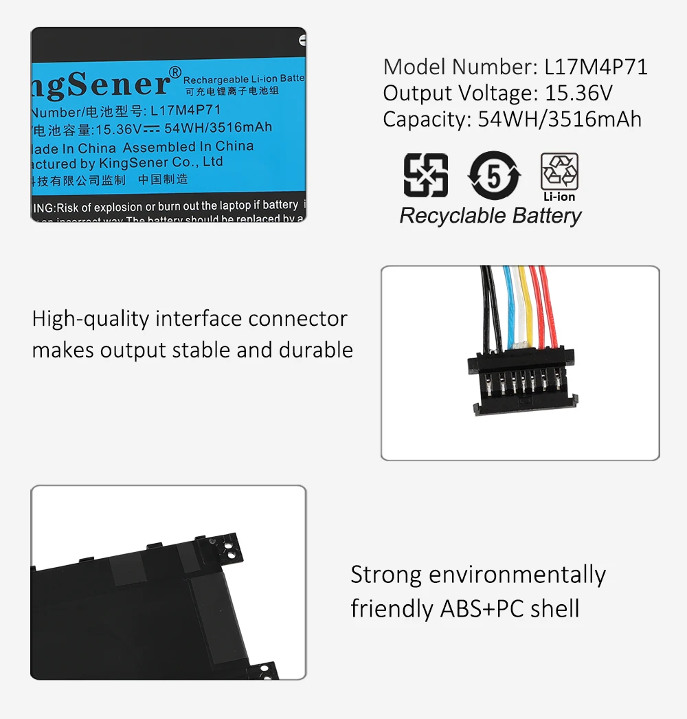 Kingsener L17m4p71 Bateria do Portátil para Lenovo Thinkpad x1 Yoga 3rd Gen 2023 Series L17m4p73 Sb10k97638 01av499 Sb10k97623 01av474 - Imagem 5