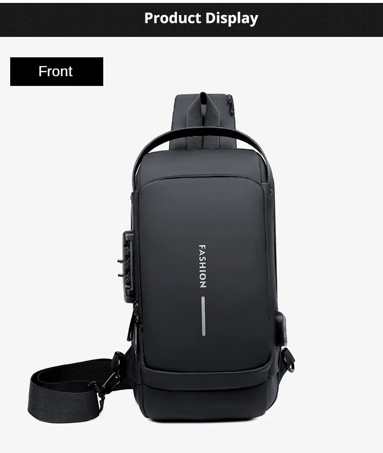 2025 große Kapazität Marke Taille Packs Tasche Männer Umhängetasche PU Leder Anti-Diebstahl Schulter Tasche Multifunktionale Unisex Brust Tasche – Detail 24