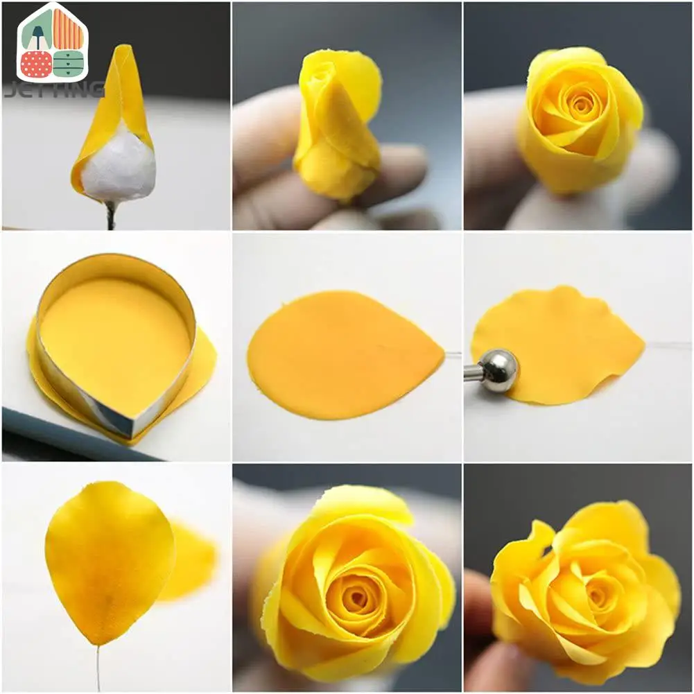 3D Bloem Bloemblaadjes Bloemblaadje Veiner & Cutter Siliconen Mold Fondant Mould Set, Bakken Mal, Cake Decorating Tool Bakvormen Sugarcract Chocolade