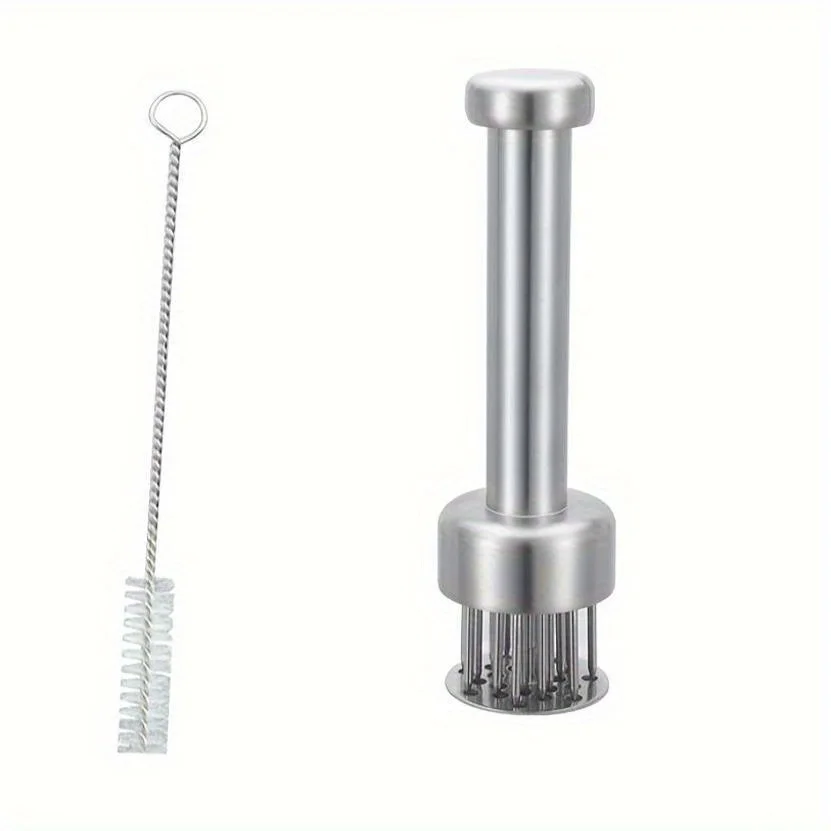 Stainless Steel Meat Tenderizer-Sharp Needles for Steak, Chicken, Pork, and Fish.