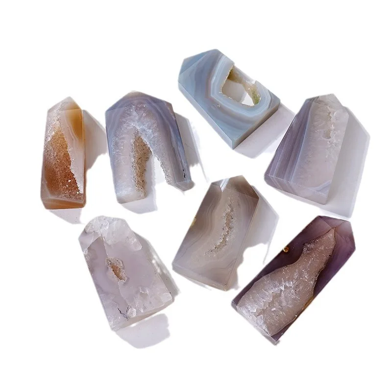 Random High Quality Geode Agate Point,Natural Crystal Point,Decoration,Gemstone Jewelry,Glitter,Christmas Gift.