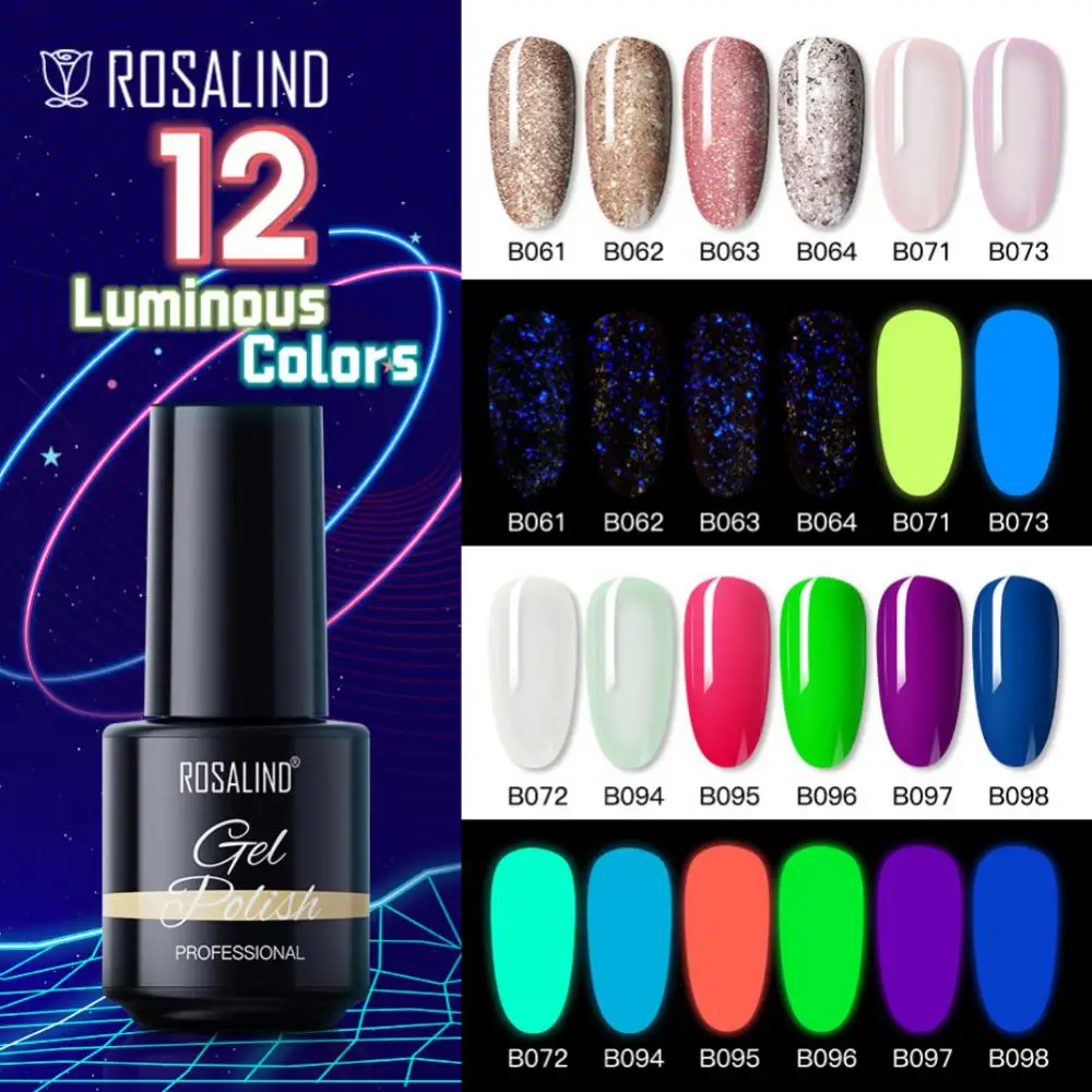 7ml Luminous Halloween Gel Nail Polish Glow In Dark Semi Permanent Uv