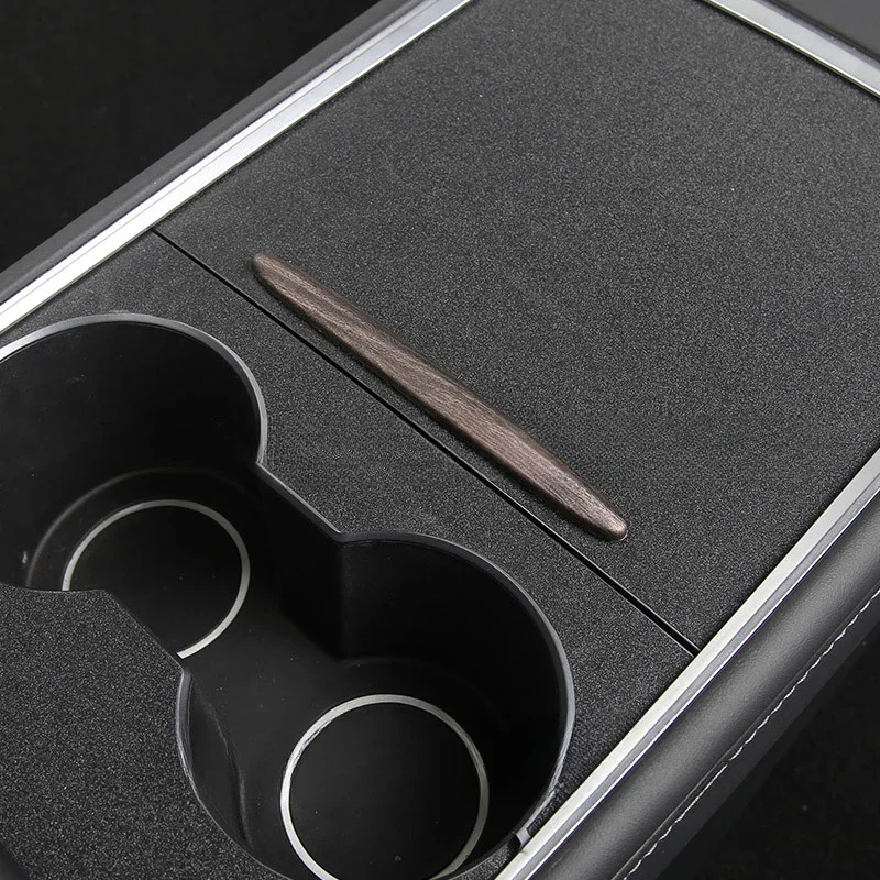 For Tesla Model 3 Y Center Console Strip Central Control Storage Box Push Handle Cover Protect Decorative Car Decor 2021-2023