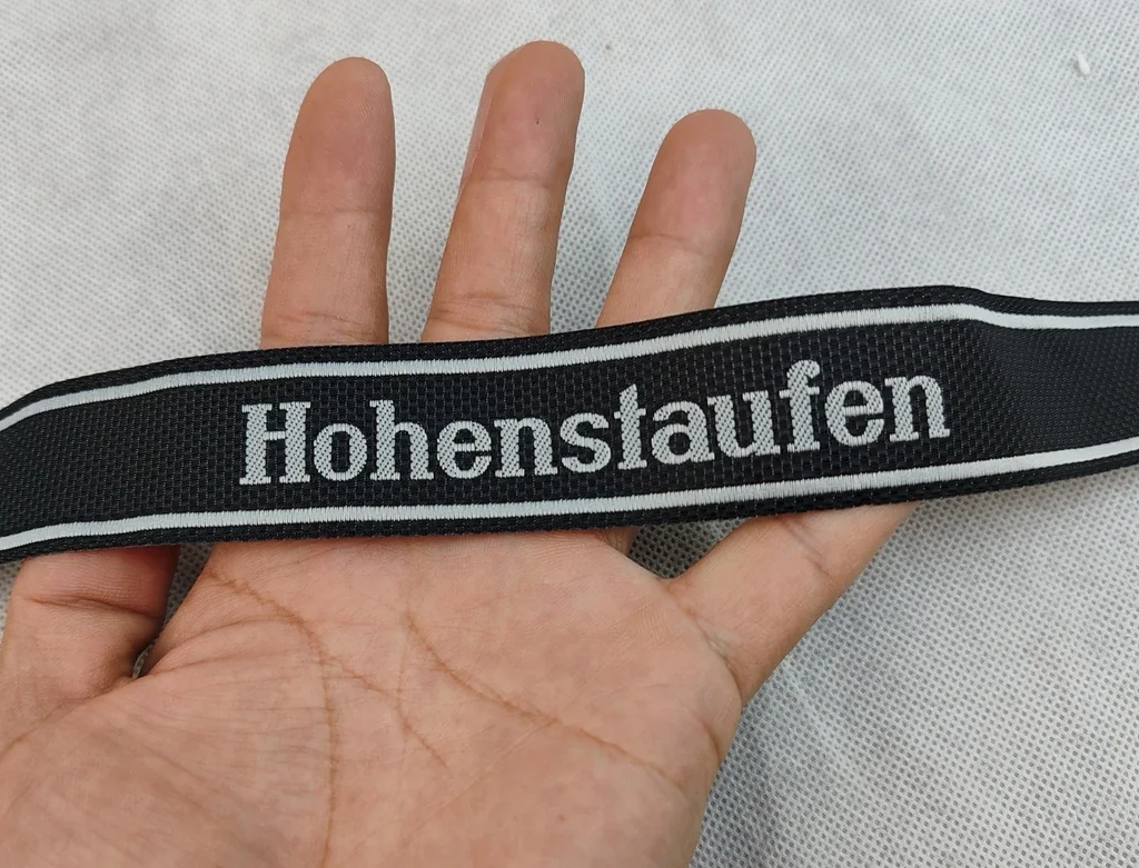 WWII GERMAN ELITE GUARD HOHENSTAUFEN PANZER DIVISION ENLISTED BEVO CUFF TITLE