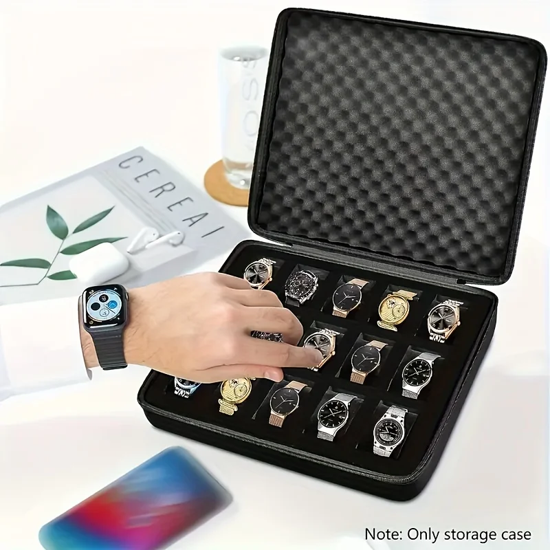Advanced Watch Storage Box, 15 Card Slot Watch Storage Box, Portable Jewelry Storage Box,Display Cabinet, Suitable For Home